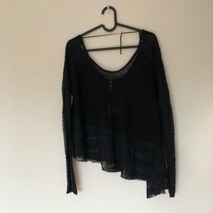 Free people asymmetrical lace top, small